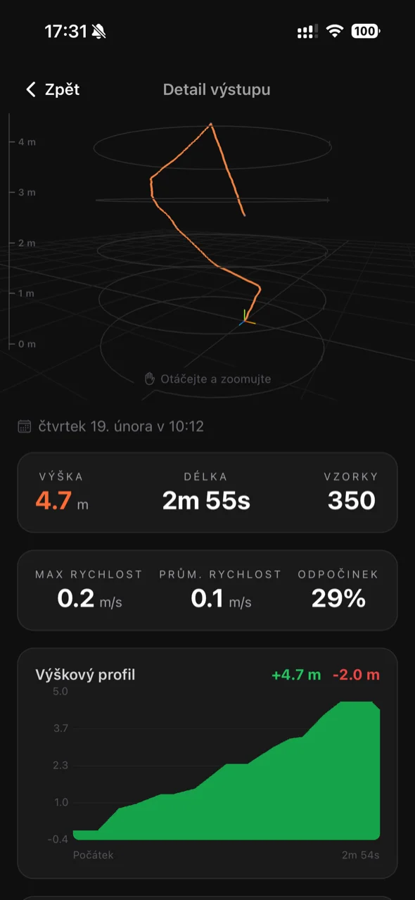ClimbDrift — 3D trajectory detail